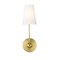 Z-Lite Shannon Wall Sconce, 1-Light, 5.25 In.W x 7.25 In.L x 17 In.H, Rubbed Brass/white 3040-1S-RB - alternate 4